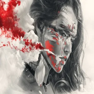 Papier Peint Ado Classique  Fumée Rouge