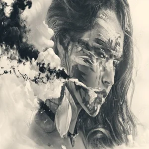 Papier Peint Ado Classique  Visage Femme