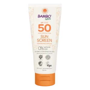 Abena - Bambo Nature - Ecran Solaire SPF50 - 100 ml - Carton de 6 pièces