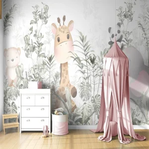 Papier Peint Animaux  Ambiance Tropicale Bébé