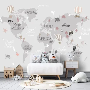 Papier Peint Carte du Monde  Curiosité et Evasion
