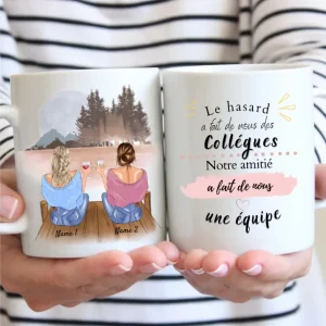 Une super collègue, Meilleures collègues avec boisson - Mug personnalisé (2-4 personnes)