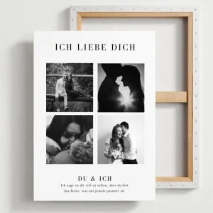 "Je t'aime" Poster personnalisé pour couple, ton partenaire