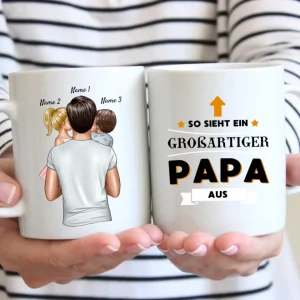 Voilà à quoi ressemble un grand papa ! - Mug personnalisé pour les pères (Fête des Pères 1-4 enfants)