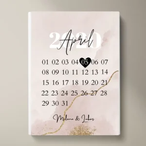 "Notre jour" Poster personnalisé pour anniversaire, mariage, jubilé, anniversaire de naissance