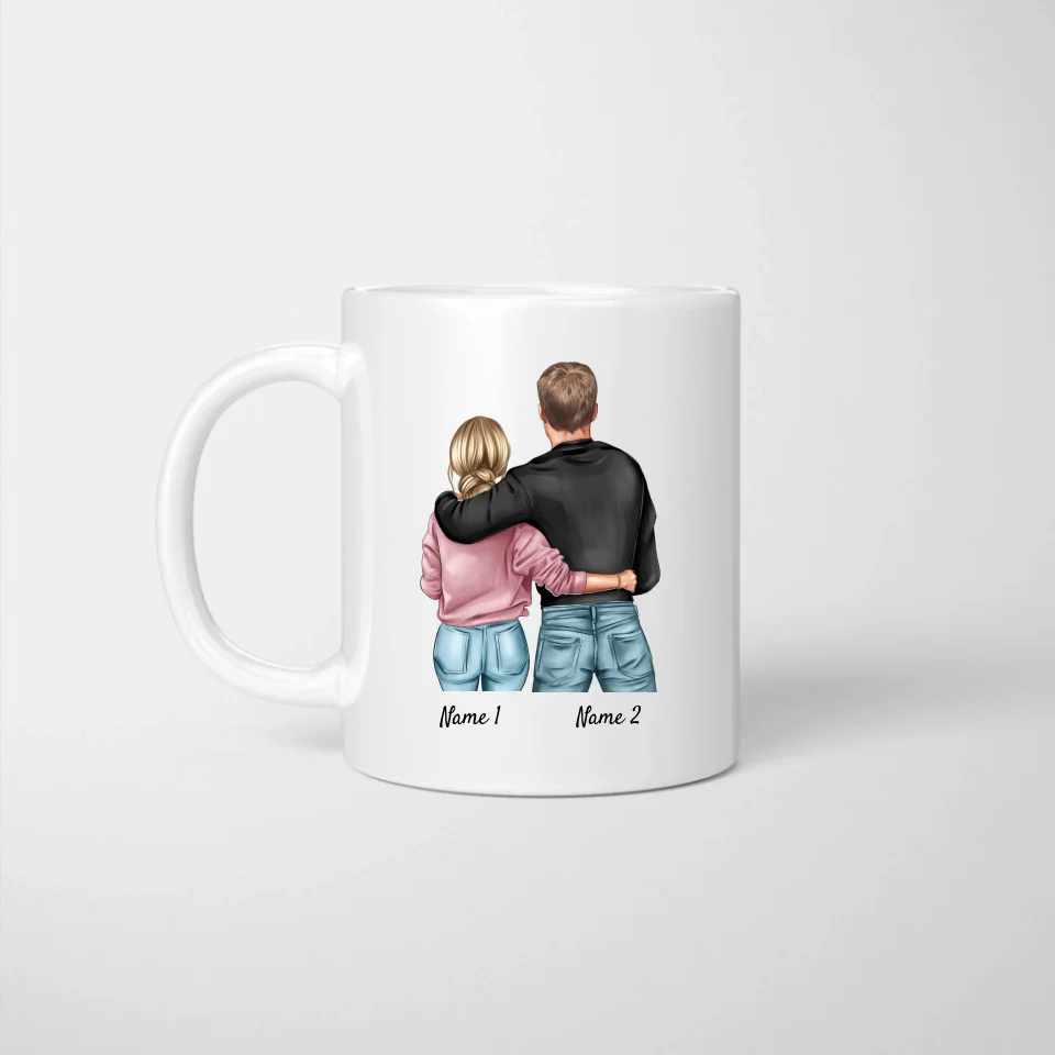 Au diable Noël, je t'aime tous les jours - Mug couple personnalisé, cadeau individuel partenaire – Image 3