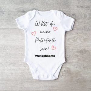 Veux-tu être ma marraine ? - Grenouillère/combinaison personnalisée pour bébé, cadeau de Noël, 100 % coton biologique