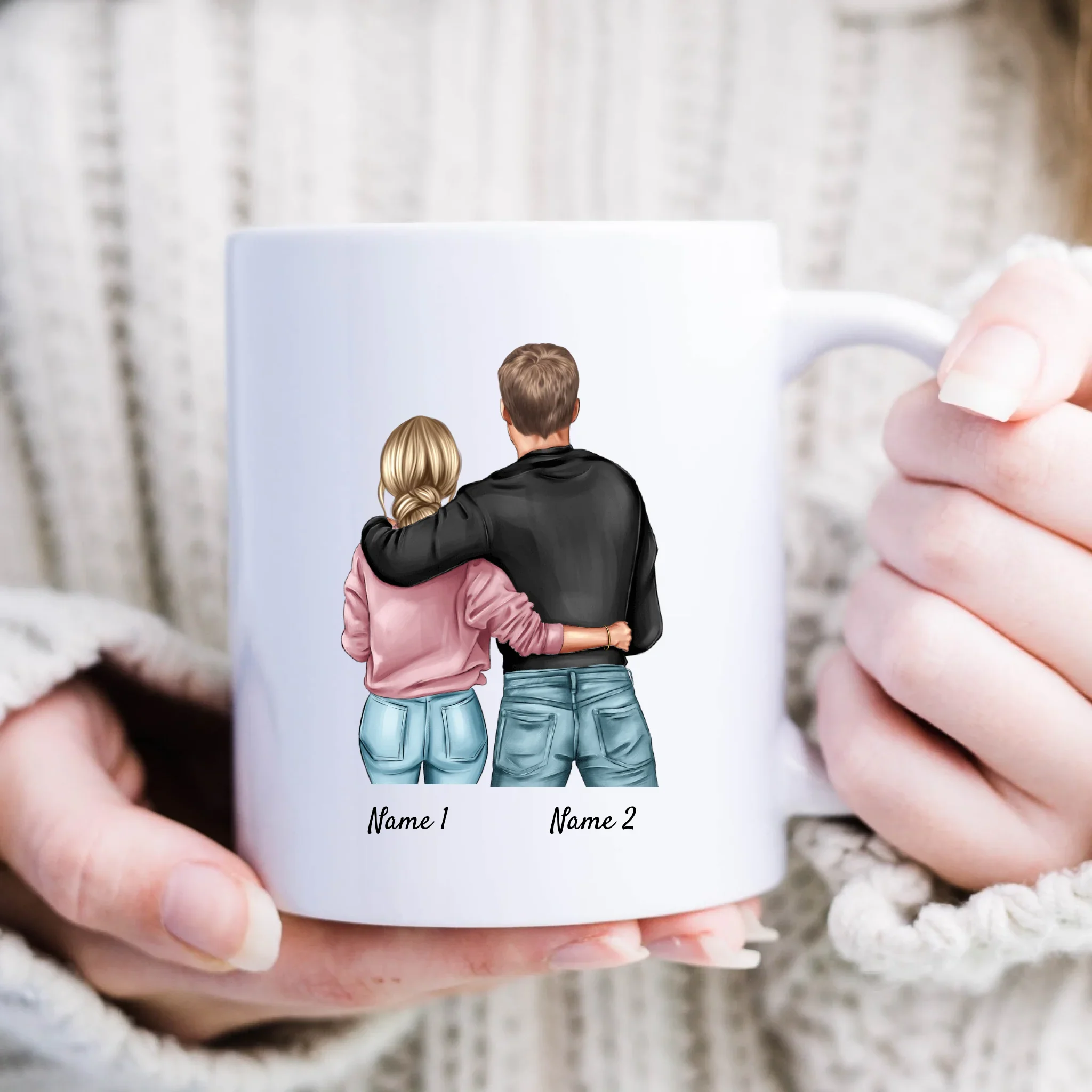 Voici à quoi ressemble la femme de mes rêves - Mug couple personnalisé, cadeau individuel partenaire Saint Valentin – Image 4