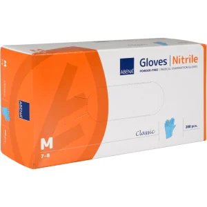 Abena - Gants d'examen nitrile en bleu non poudrés 240mm - Classic