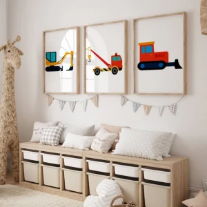 Motif Voitures Camion - Décoration Chambre Enfant