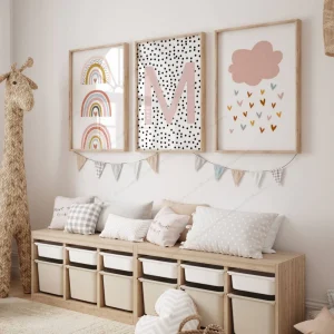 Set 3 Affiches Personnalisées Naissance Style Boho