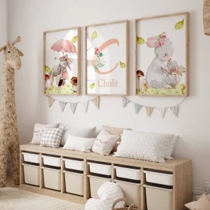 Affiche Chambre Bebe Thème Lapin