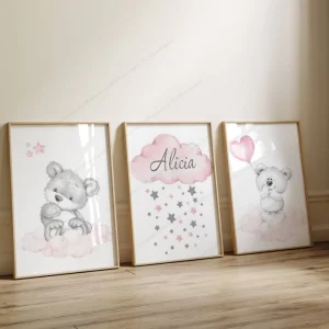 Affiche Ourson Chambre Bébé Fille