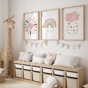 Affiche Arc en Ciel Pastel