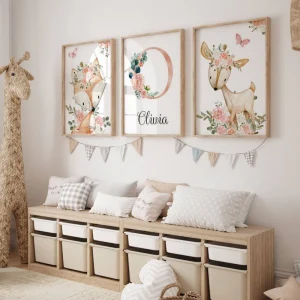 Animaux de la Foret Chambre bébé Personnalisée