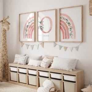 Affiche Arc-en-ciel Rose, Violet ou Bleu