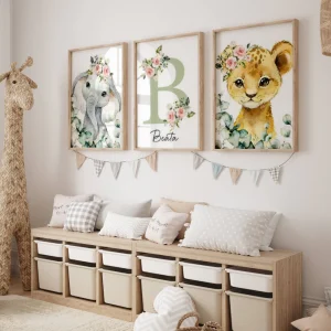 Décoration Chambre Bébé Savane Coloris Vert