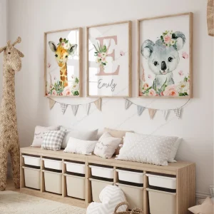 Lot de 3 Affiches Animaux de la Jungle