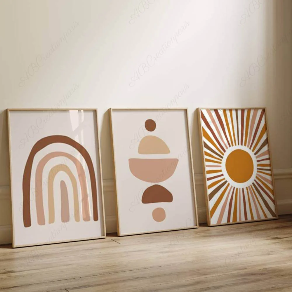 Affiche Arc en Ciel Terracotta - Décoration Chambre Bebe Personnalisé – Image 2