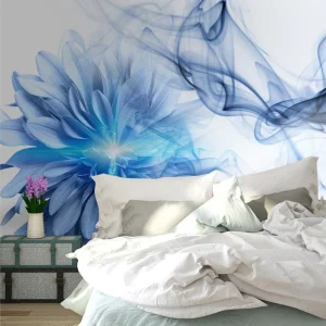 Papier Peint Ado Classique  Effet Fleur Bleue