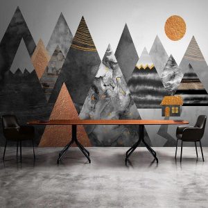 Papier Peint Ado Classique  Montagne Marbre Deco