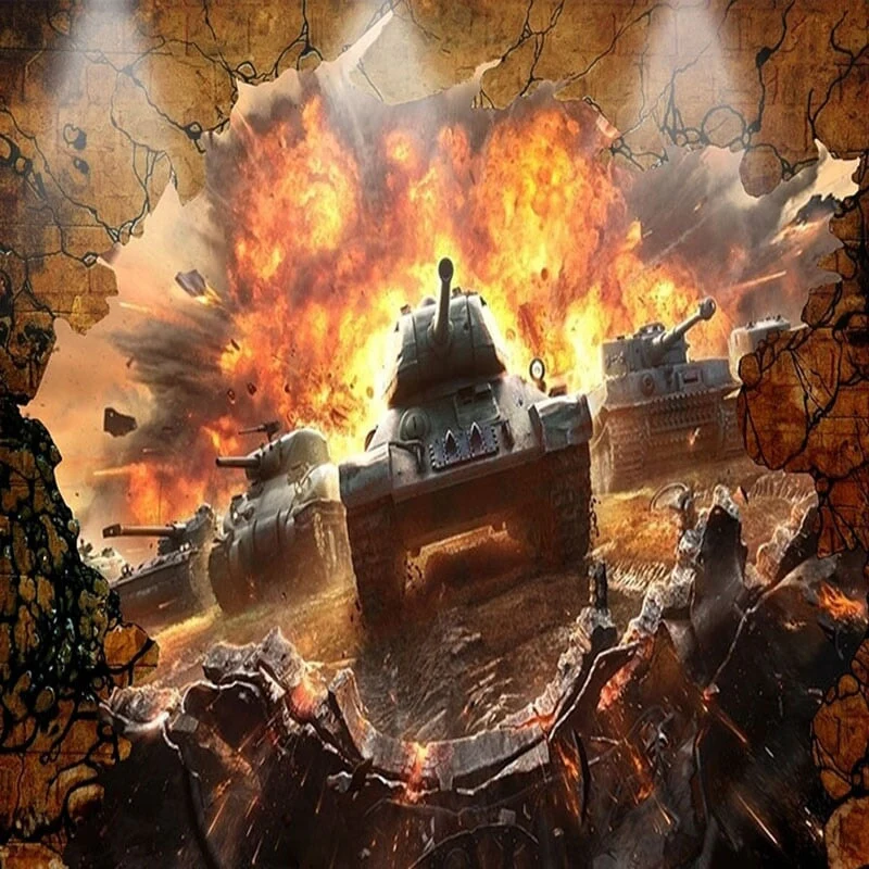 Papier Peint Ado Classique Guerre Explosion – Image 2