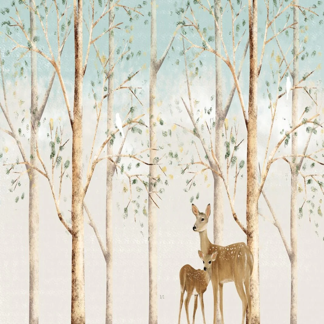 Papier Peint Animaux Biche et Faon – Image 3