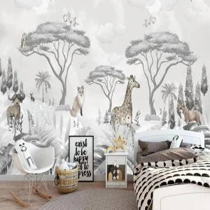 Papier Peint Animaux  Ambiance et Arbre