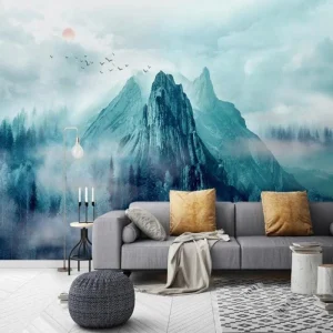 Papier Peint Ado Classique  Bleu Paysage