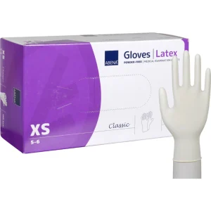 Abena - Gants d'examen latex non poudrés 240mm naturel - Boite de 100 pièces