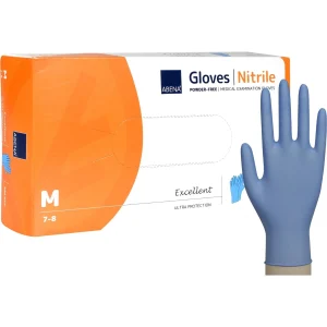 Abena - Gants d'examen nitrile en bleu non poudrés 240mm - Excellent