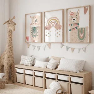 Affiches Lama : Décoration Chambre Bebe