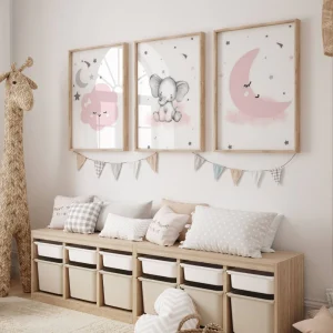 Décoration Chambre Bebe fille éléphant