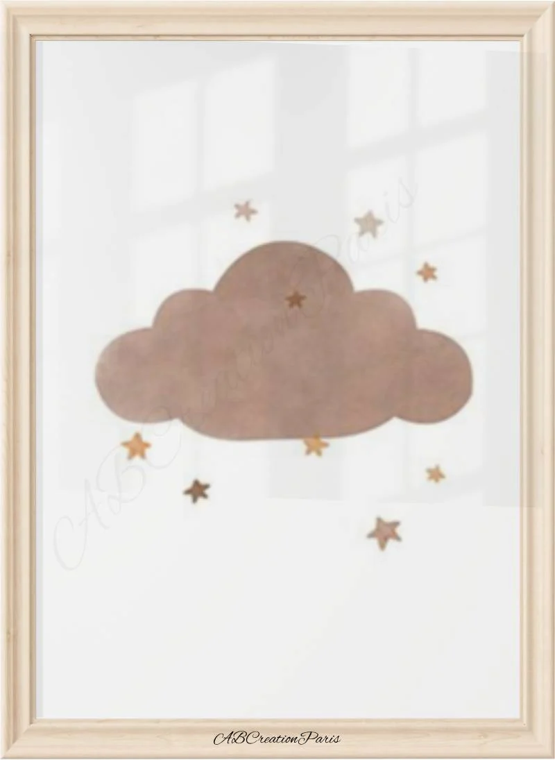 Tableau Décoration Chambre Bebe Terracotta - Affiche Enfant Terracotta- Poster Arc-en-ciel Style Bohème – Image 4