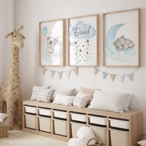 Affiche Ourson Chambre Bébé Garçon