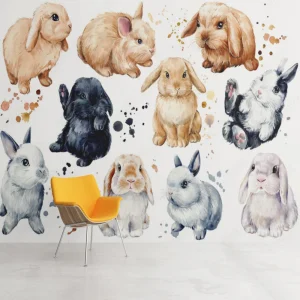 Papier Peint Animaux  Bébé Lapin Mignon