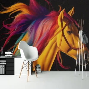 Papier Peint Ado Classique Cheval et Crinière en Folie