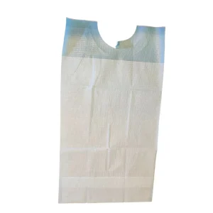 Abena - Bavoir adulte en 3 plis avec poche de  recueil et liens à nouer - Sachet de 50 pièces