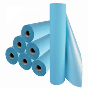 Abena - Drap d'examen bleu plastifié - Lot de 6 rouleaux