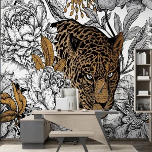 Papier Peint Ado Classique  Léopard Tropical