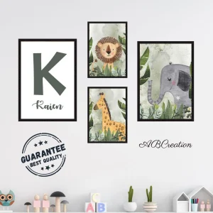 Toiles Animaux Safari - Décoration chambre Enfant et Bebe