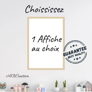 Affiche au choix Décoration Chambre Bébé Affiche de Naissance