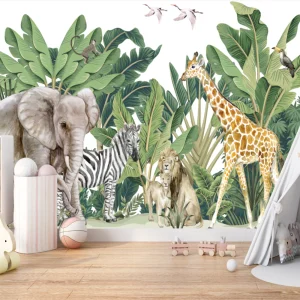 Papier Peint Animaux   Ambiance Vert et Jungle