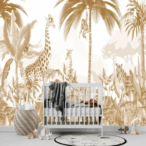 Papier Peint Animaux  Beige Tropical