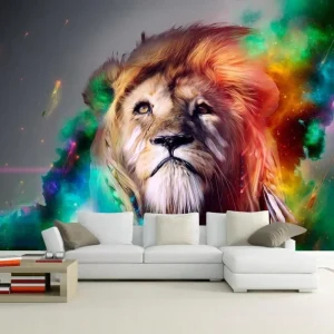 Papier Peint Ado Classique  Lion Coloré