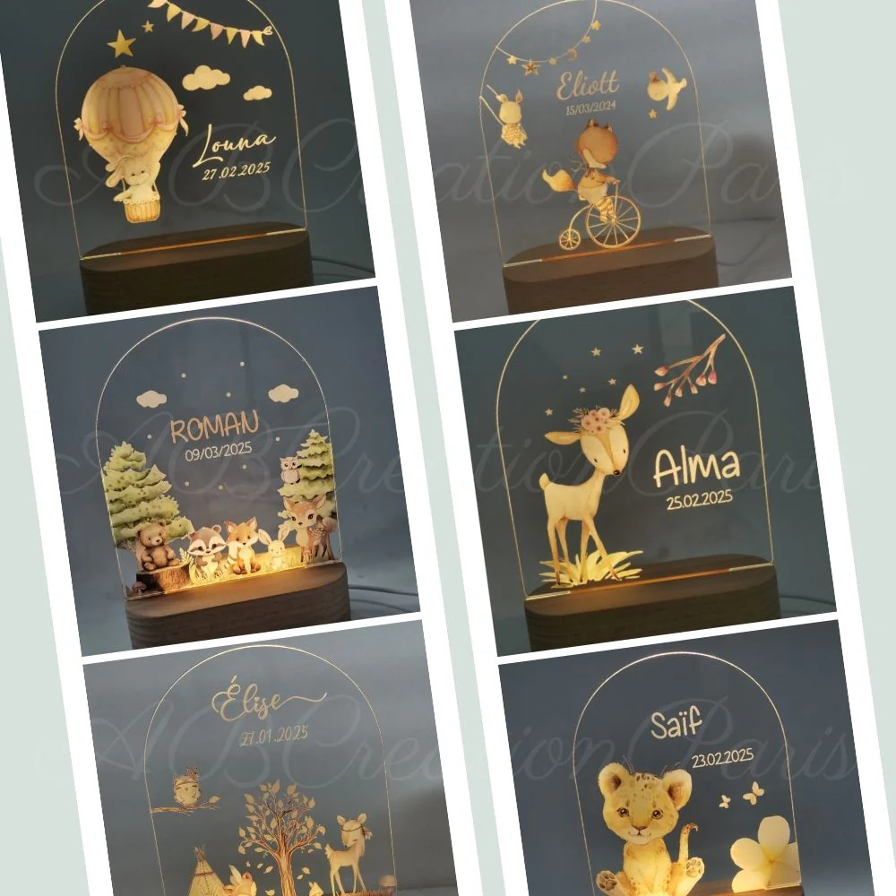 Veilleuse Personnalisée Bébé Montgolfière – Image 4