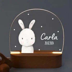 Veilleuse Personnalisée Lapin avec Prénom