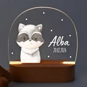 Veilleuse LED Raton Laveur Personnalisée
