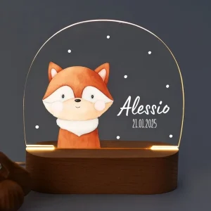 Veilleuse Naissance Renard Personnalisée